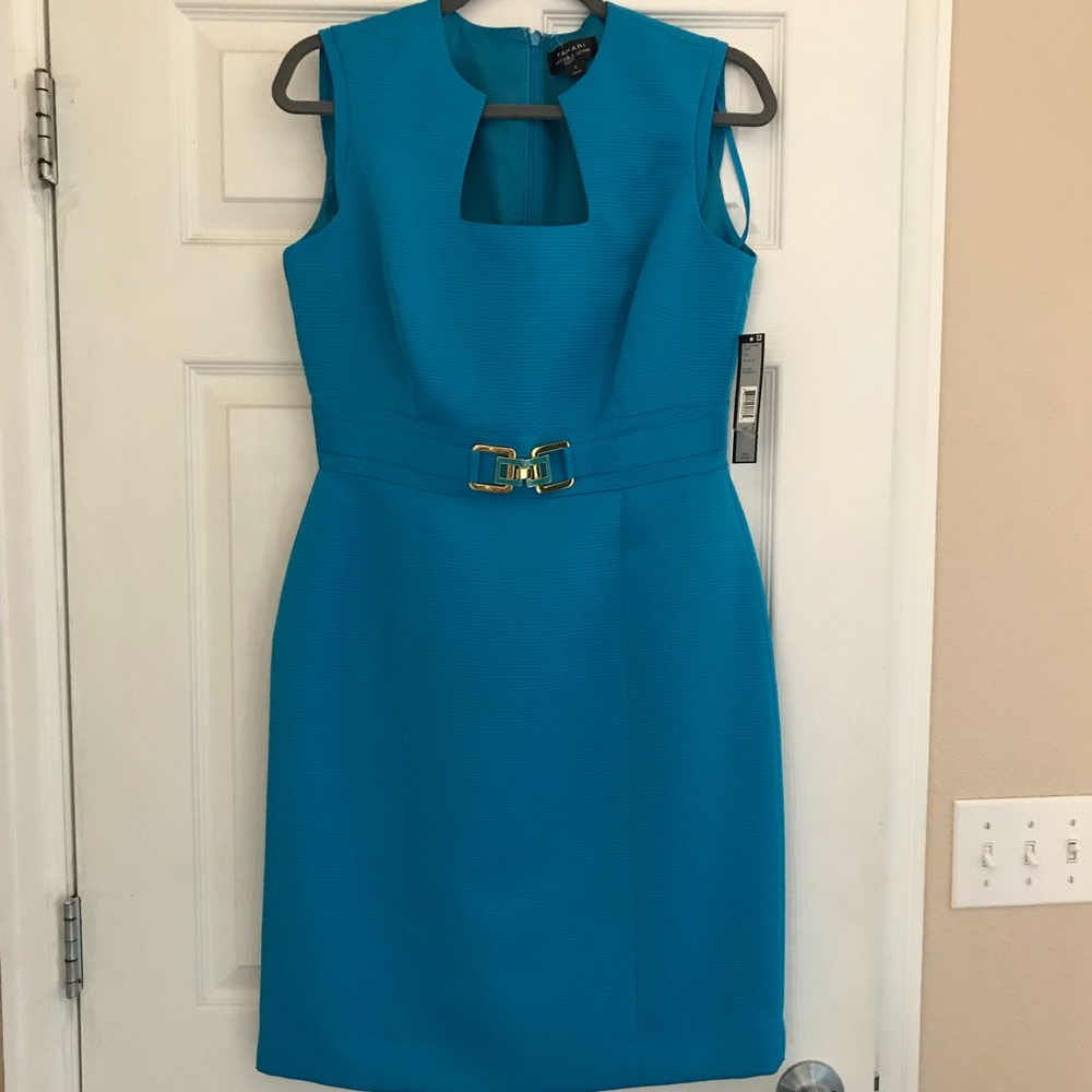 Tahari Blue Professional Interview Work Dress